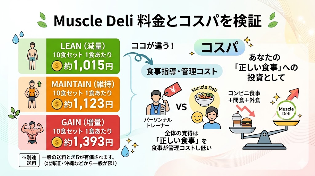 マッスルデリの価格詳細