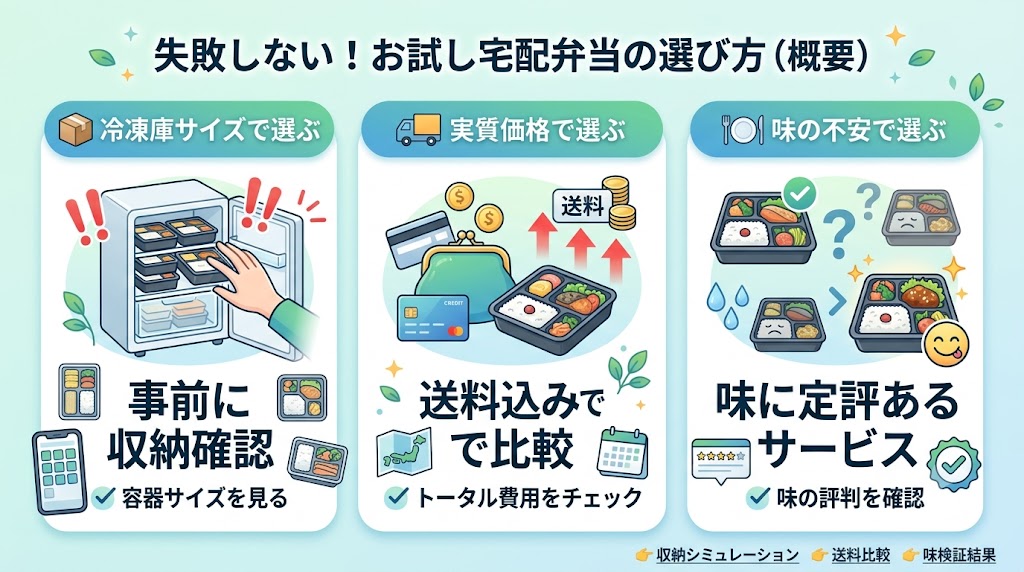 失敗しないお試し宅配弁当の選び方