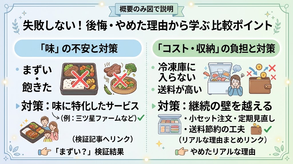 失敗しない!後悔・やめた理由から学ぶ比較ポイント