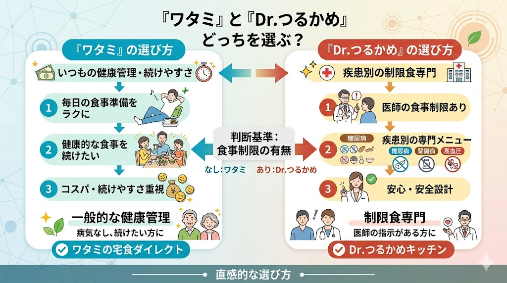 ワタミとつるかめ比較図