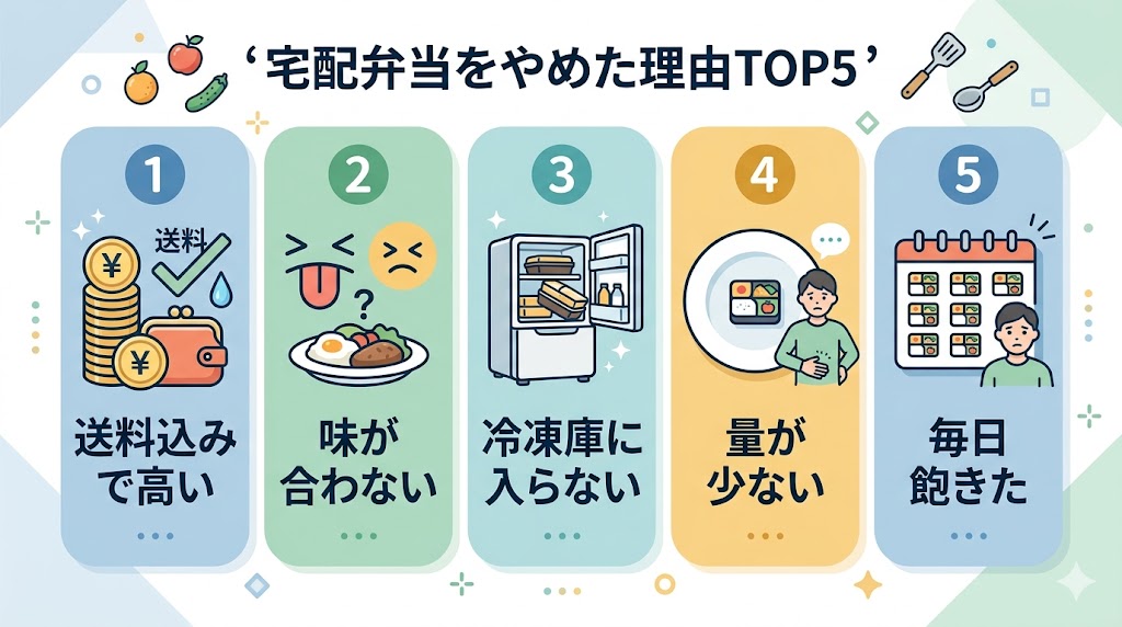 宅配弁当をやめる5つの原因