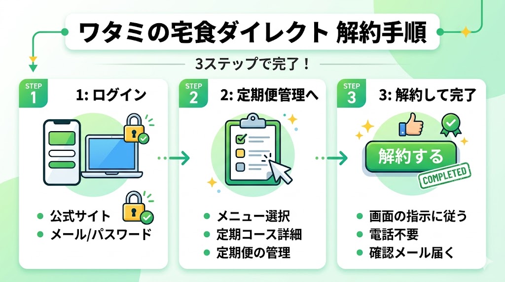 ワタミの宅食ダイレクトの解約手順