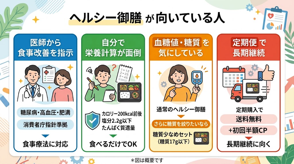 タイヘイヘルシー御膳が向いている人