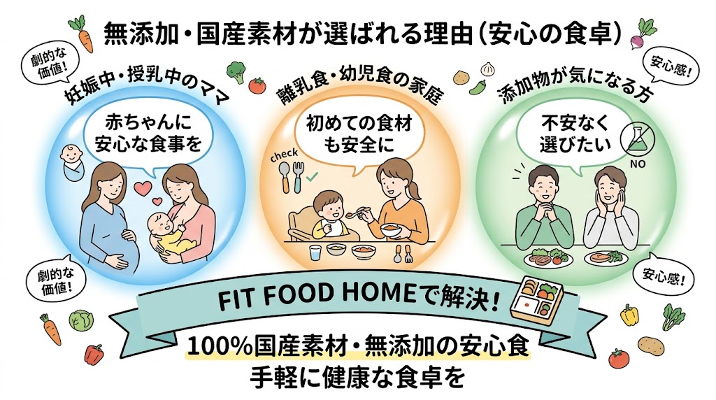 FIT FOOD HOMEが選ばれる3つの理由